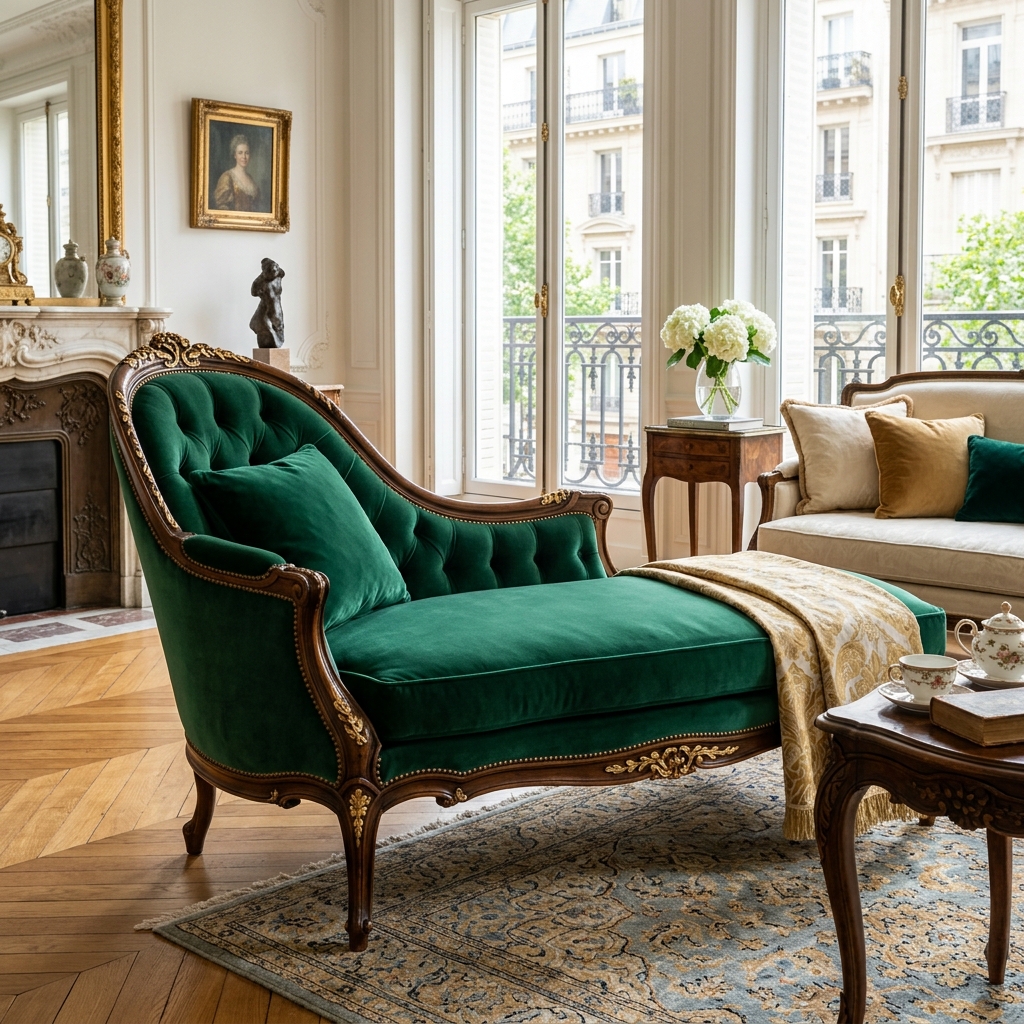Emerald Chaise Lounge